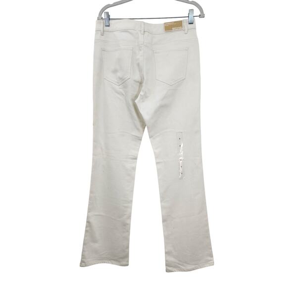 New NWT Michael Michael Kors Bootcut Greenwich Fit White Jeans‎ Size 8 - Picture 2 of 9